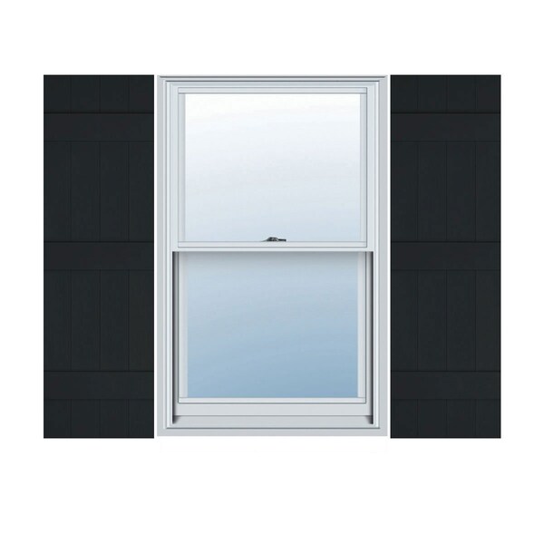 Ekena Millwork Lifetime Vinyl, Standard Four Board Joined, Board-n-Batten Shutters, LJ4S14X06700BL, PR LJ4S14X06700BL - main